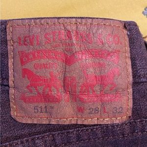 Levis Strauss Burgandy Jeans